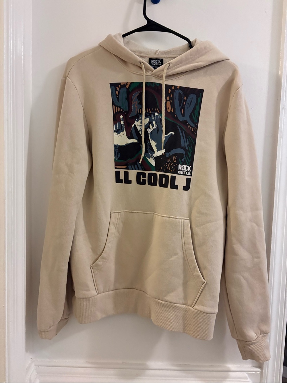 LL Cool J Beige Graphic Pullover Hoodie